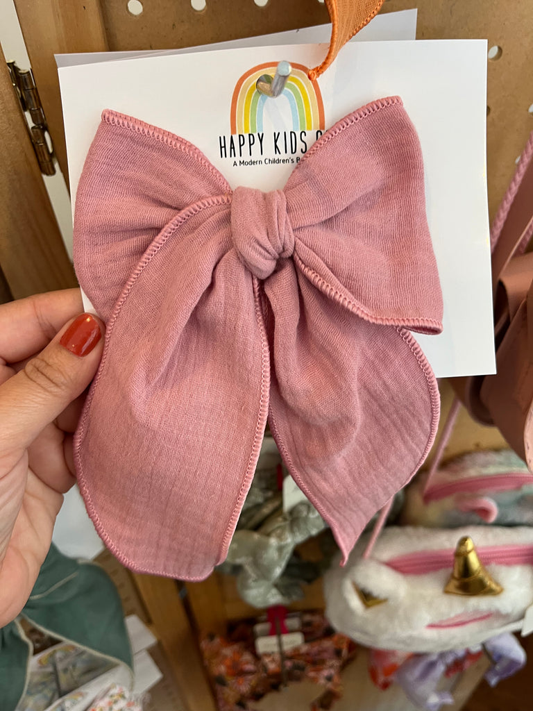 Dusty Rose XL Hand Tied Bow