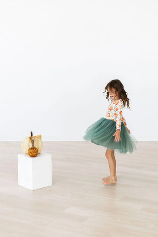 Pumpkin Floral Tutu Dress