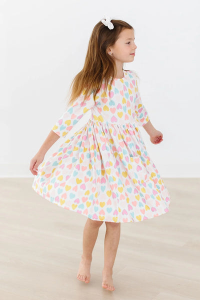 Sweetheart Pocket Twirl Dress