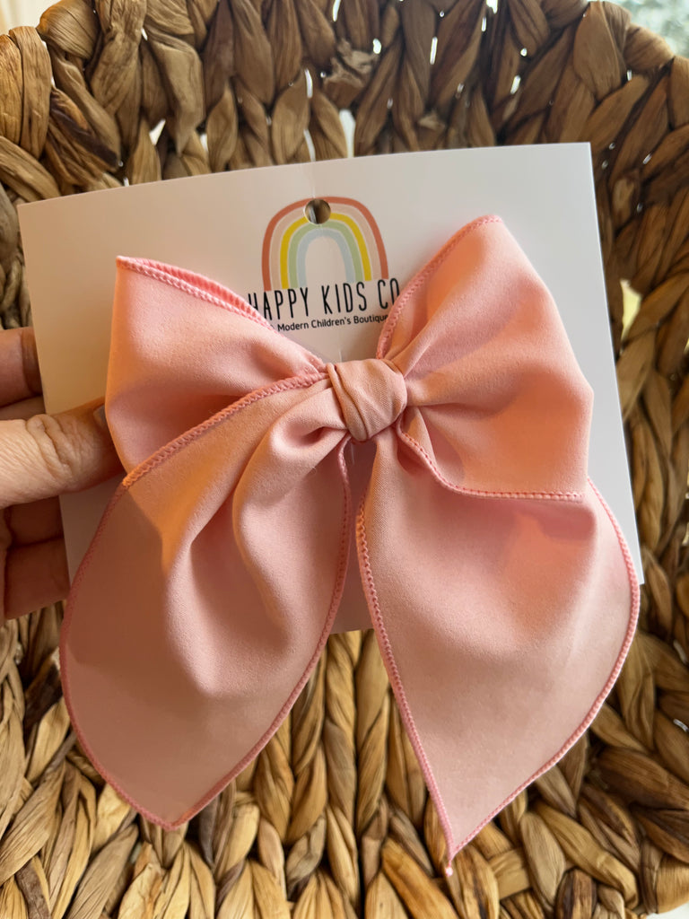 Pastel Pink Hand Tied Bow