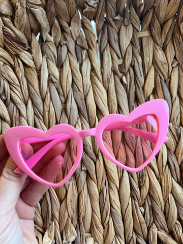 Pink Heart Kids Sunglasses