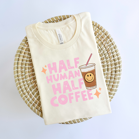 Half Human Half Coffee Tee