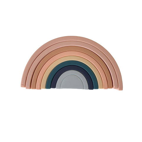 Rainbow Silicone Stacker- Morning Sky