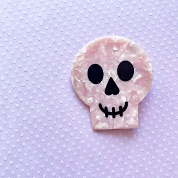 Skull Smiley Acrylic Clip