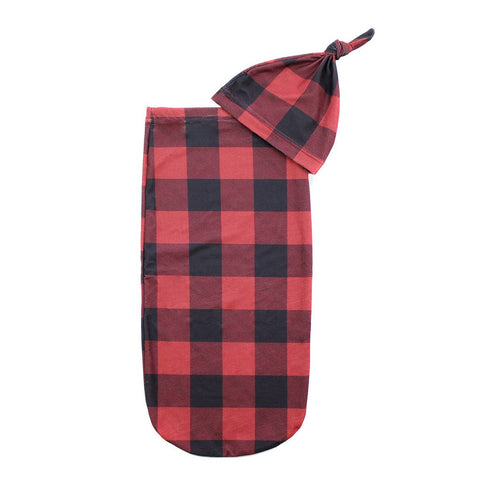 Cutie Cocoon™ Matching Cocoon & Hat Set~ Buffalo Plaid