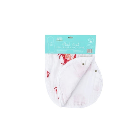 Red Crab 2-in-1 Burp Cloth and Bib