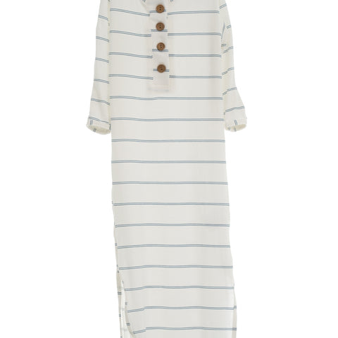 Knotted Gown~ Dusk Blue Stripe