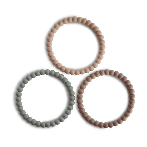 Teething Bracelet Set- Sage/Sand