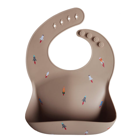 Silicone Bib- Rocketship