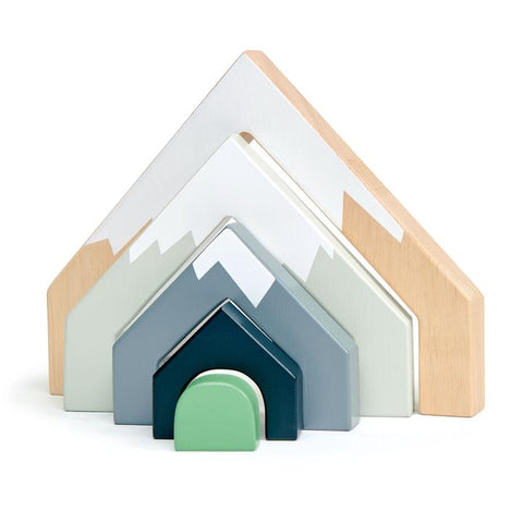 Wooden Mountain Pass Stack Toy