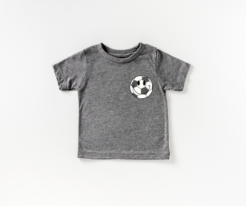 Soccer Chest Print Smiley Tee