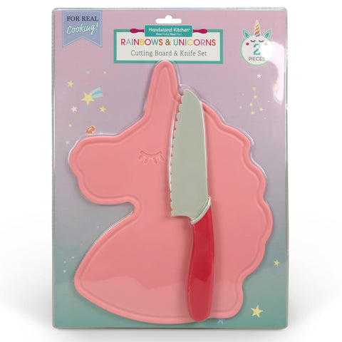 Unicorn Cutting Board + Kid Safe Knife Set