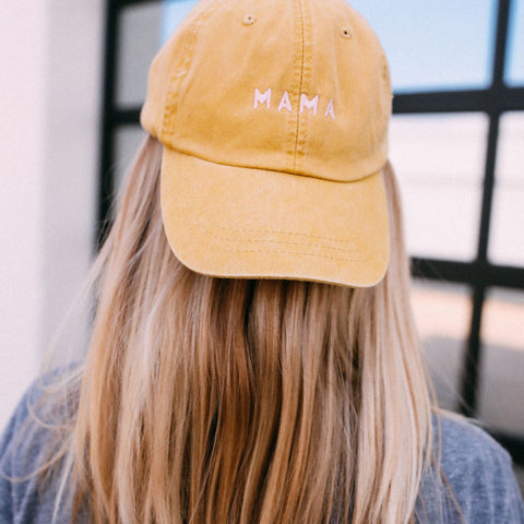 Mama Mustard Embroidered Hat
