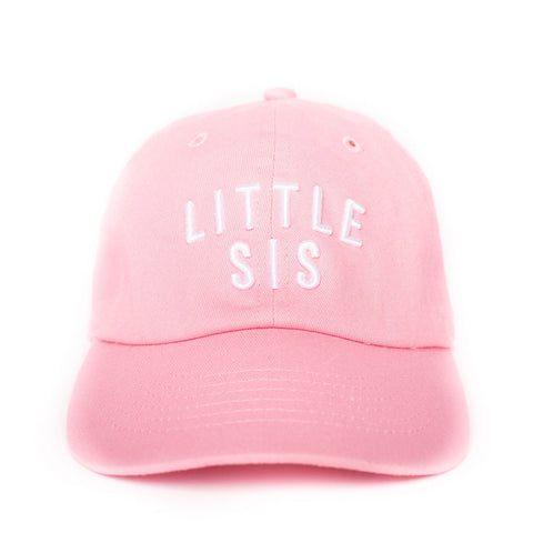 Little Sis Embroidered Hat Pink