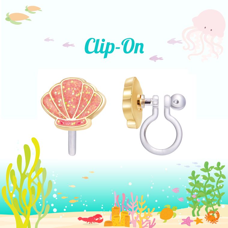 Clip on Earrings~ Seashell