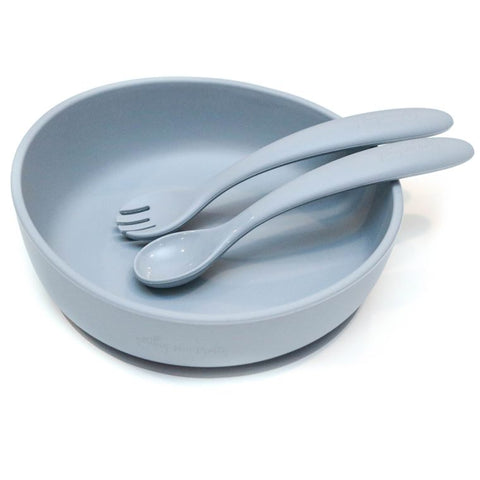 My First Bowl & Utensil Set~ Gray